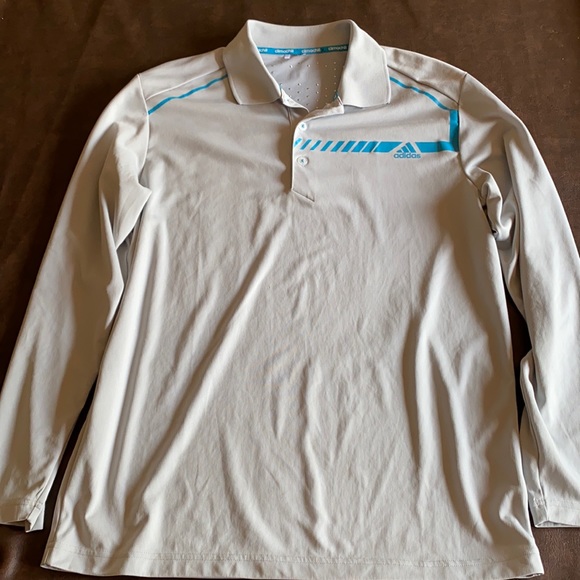 Adidas Clima Chill Long Sleeve Polo Shirt - Picture 1 of 5